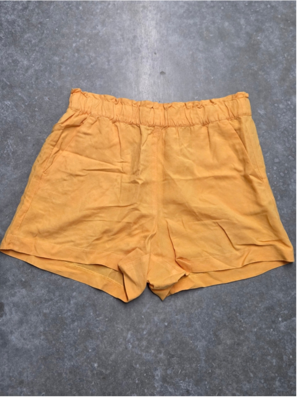 LOFT High-Waist Drawstring Shorts Linen Blend Size M Earthcore Cottagecore